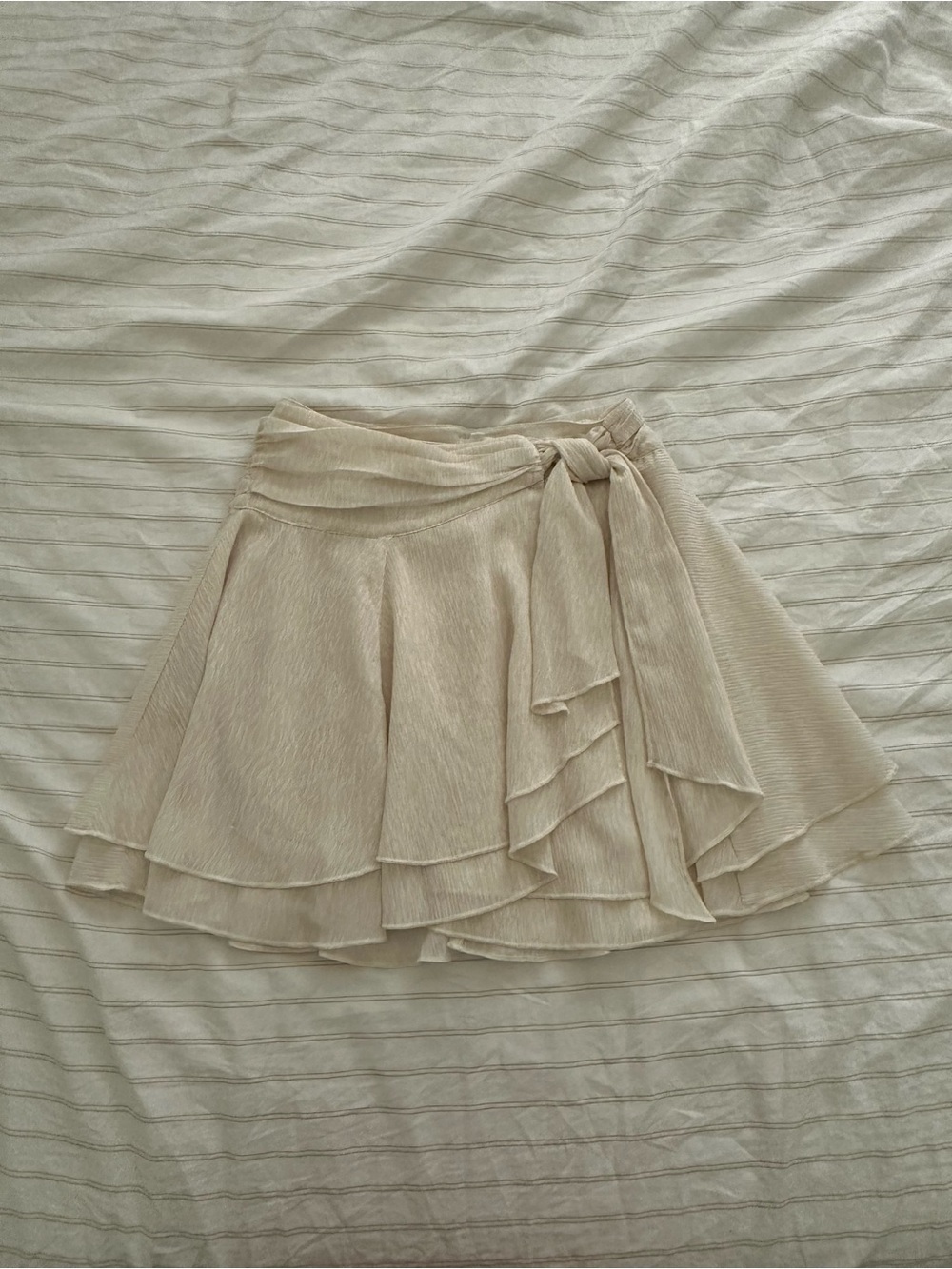 aerie Cream Wrap Skirt with Tie